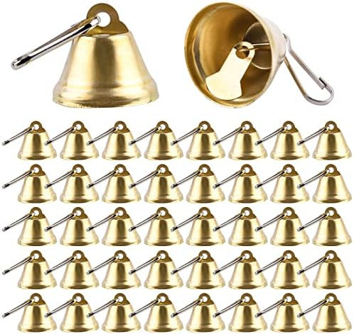40 Pieces Christmas Jingle Bells Gold Jingle Bells Metal Craft Bells Small Bell DIY Bells for Wre... | Amazon (US)