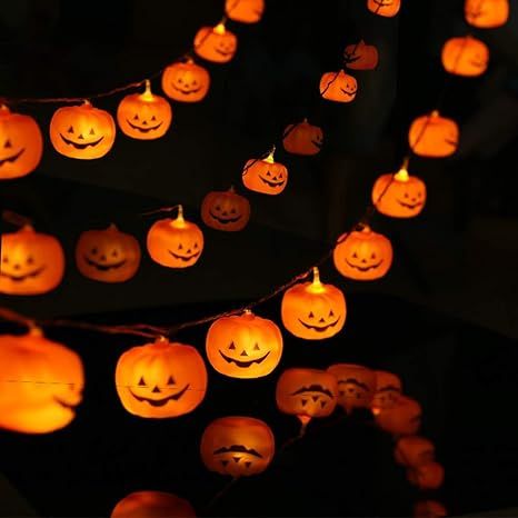 KAILEDI Halloween Lights, 20 LED Pumpkin String Lights 9.8 Feet Halloween Decor, 2 Modes Steady a... | Amazon (US)