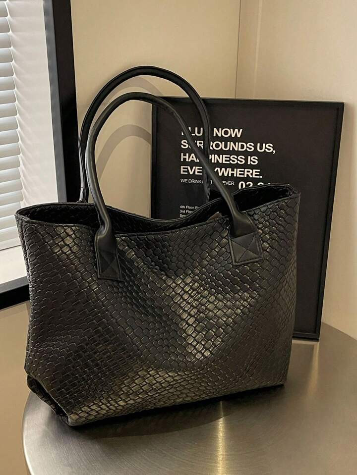 2023 New Large Capacity Tote Bag, Alligator Pattern Commuter Shoulder Underarm Handbag For Women | SHEIN