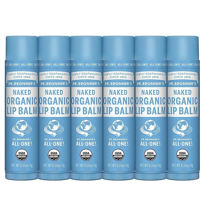 Dr. Bronner’s Organic Lip Balm 6-Pack (.15oz) Natural, Moisturizing, Petroleum-Free Lip Moistur... | Amazon (US)