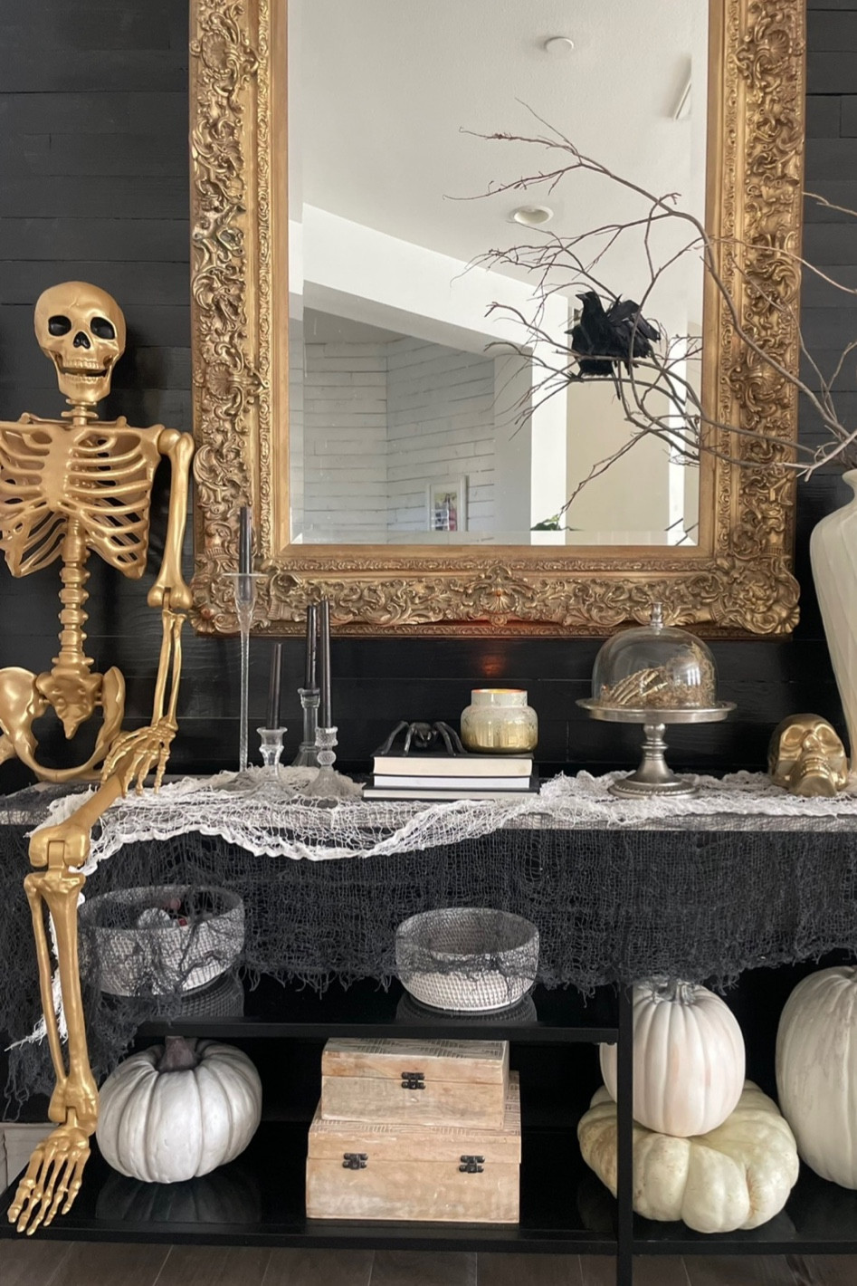 Halloween entry way 

Pose-able skeleton
Gold skeleton
Halloween decor
Faux birds
Halloween home decor
Chic Halloween decor


#LTKHalloween #LTKfamily #LTKSeasonal