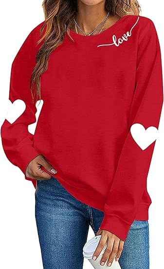 FLOYU Valentine Sweatshirt for Women - Be Mine Lover Heart Graphic Pullover - Romantic Valentine'... | Amazon (US)