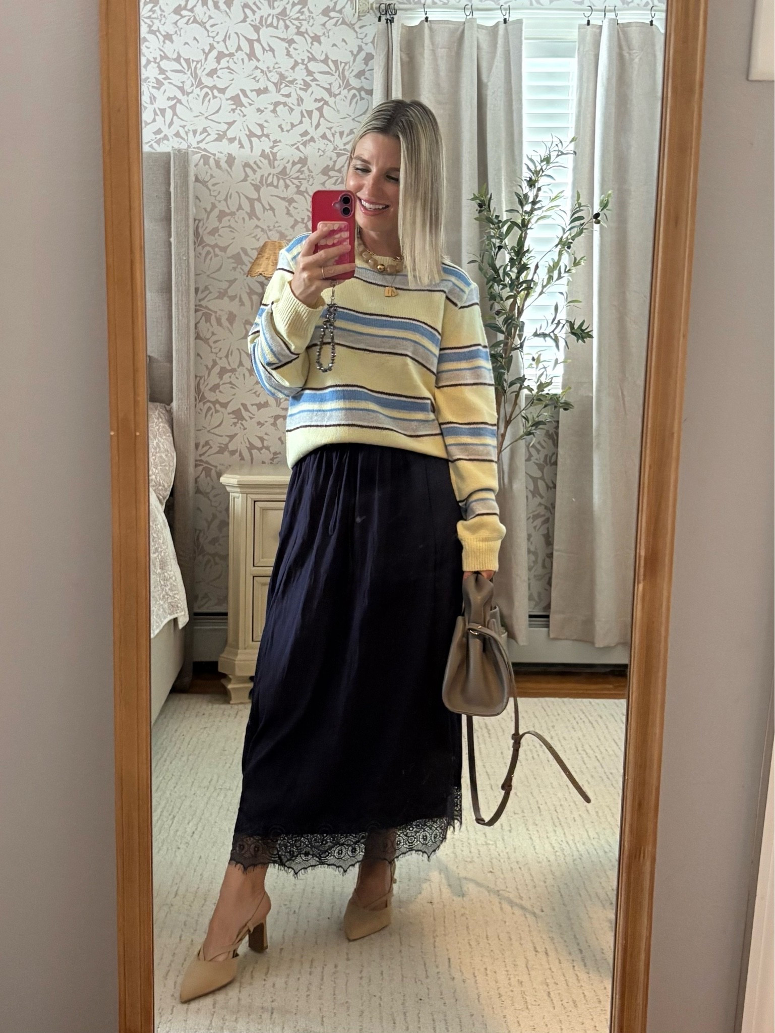 Love this lace trend with barrel pants and even the maxi skirts! 

Sweater is perfect for fall!

#LTKootd #LTKSaleAlert #LTKPetite