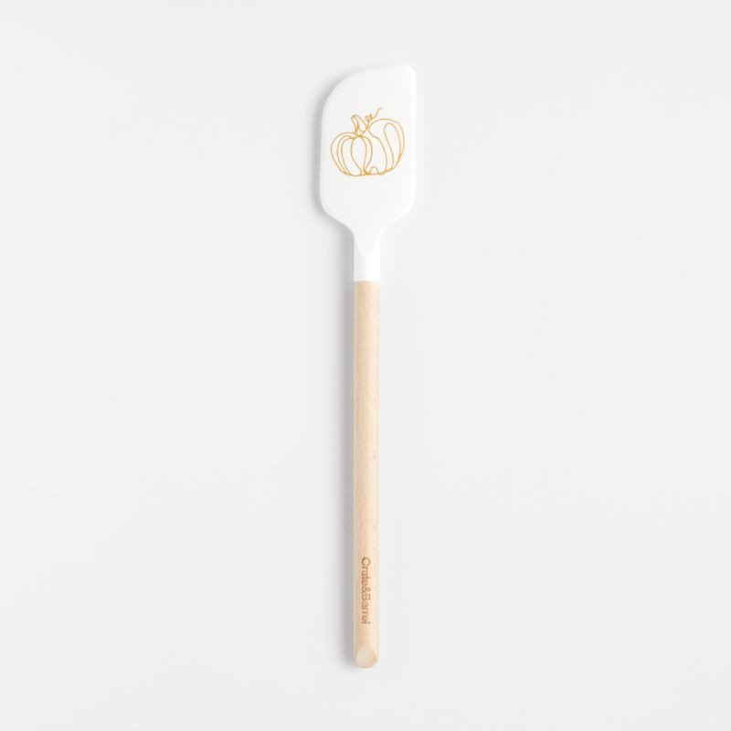 Pumpkin White Silicone Spatula | Crate & Barrel | Crate & Barrel