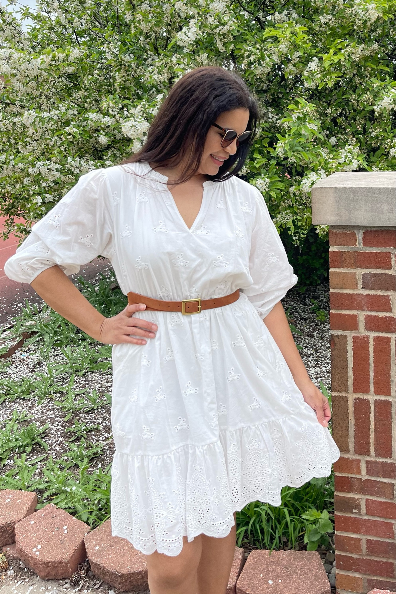 The perfect Summer eyelet dress. Wear a belt for added shape. Great for casual or more formal events. On sale!

#LTKsalealert #LTKSeasonal #LTKunder50