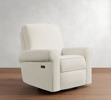 PB Comfort Roll Arm Swivel Glider Recliner | Pottery Barn (US)