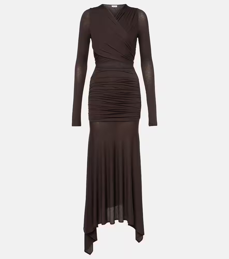 The Attico Sheer embroidered tulle midi dress | Mytheresa (INTL)