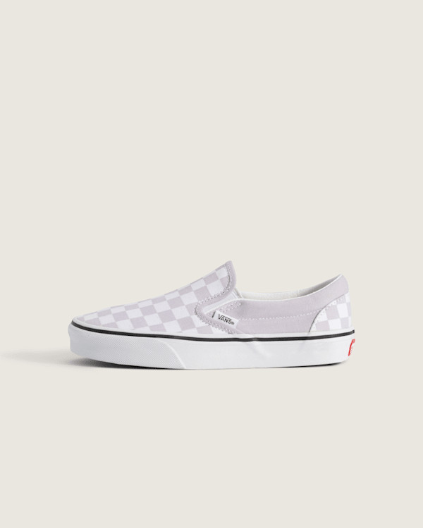 Vans Big Kids Classic Slip-On Checkerboard Shoes (Checkerboard Lilac Mist Purple) - 6.0 | Vans (US)