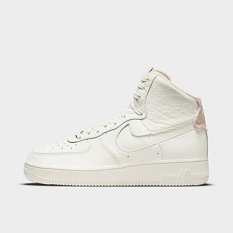 Nike Women's Air Force 1 Sculpt Casual Shoes in White/Summit White Size 11.0 Leather/Lace/Suede | Finish Line (US)
