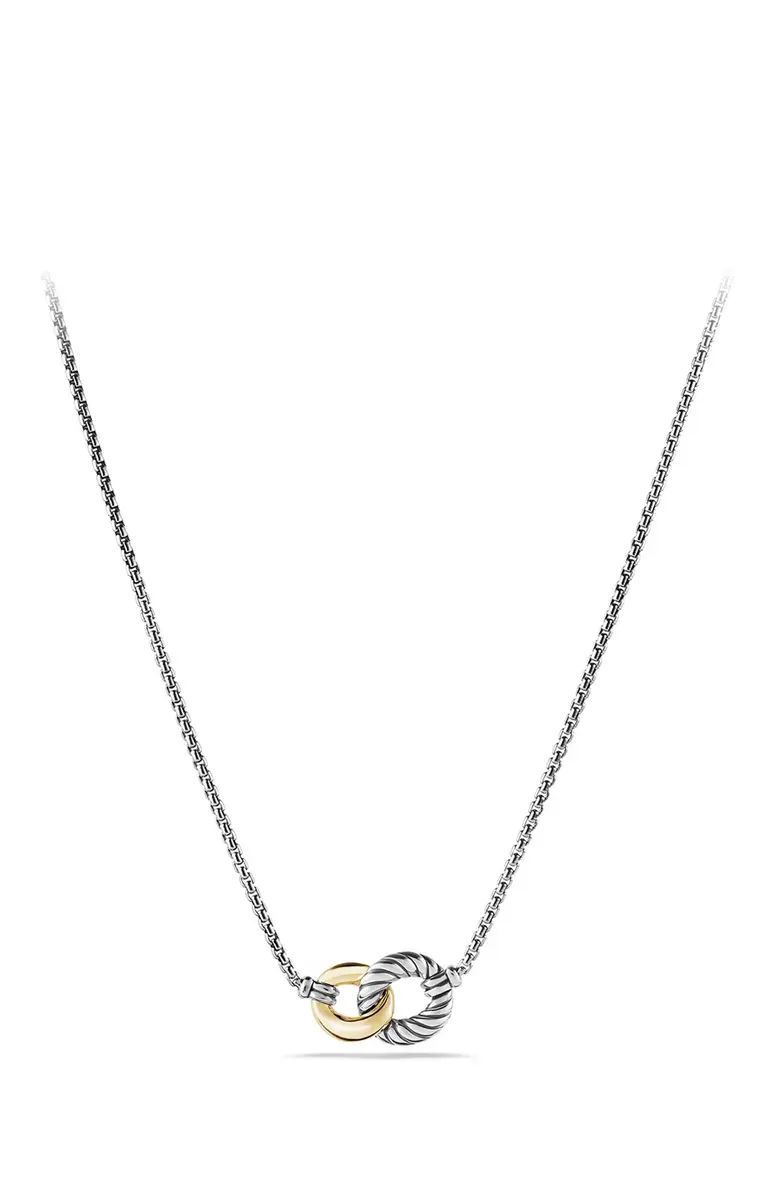 'Belmont' Curb Link Necklace with 18K Gold | Nordstrom