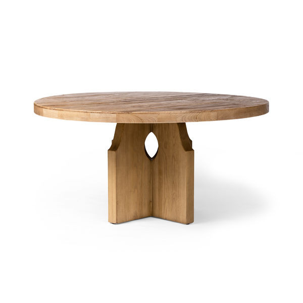 Allandale Brown Round Wooden Dining Table | Scout & Nimble