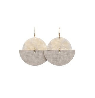 Blank Canvas Luna Leather Earrings | Nickel and Suede