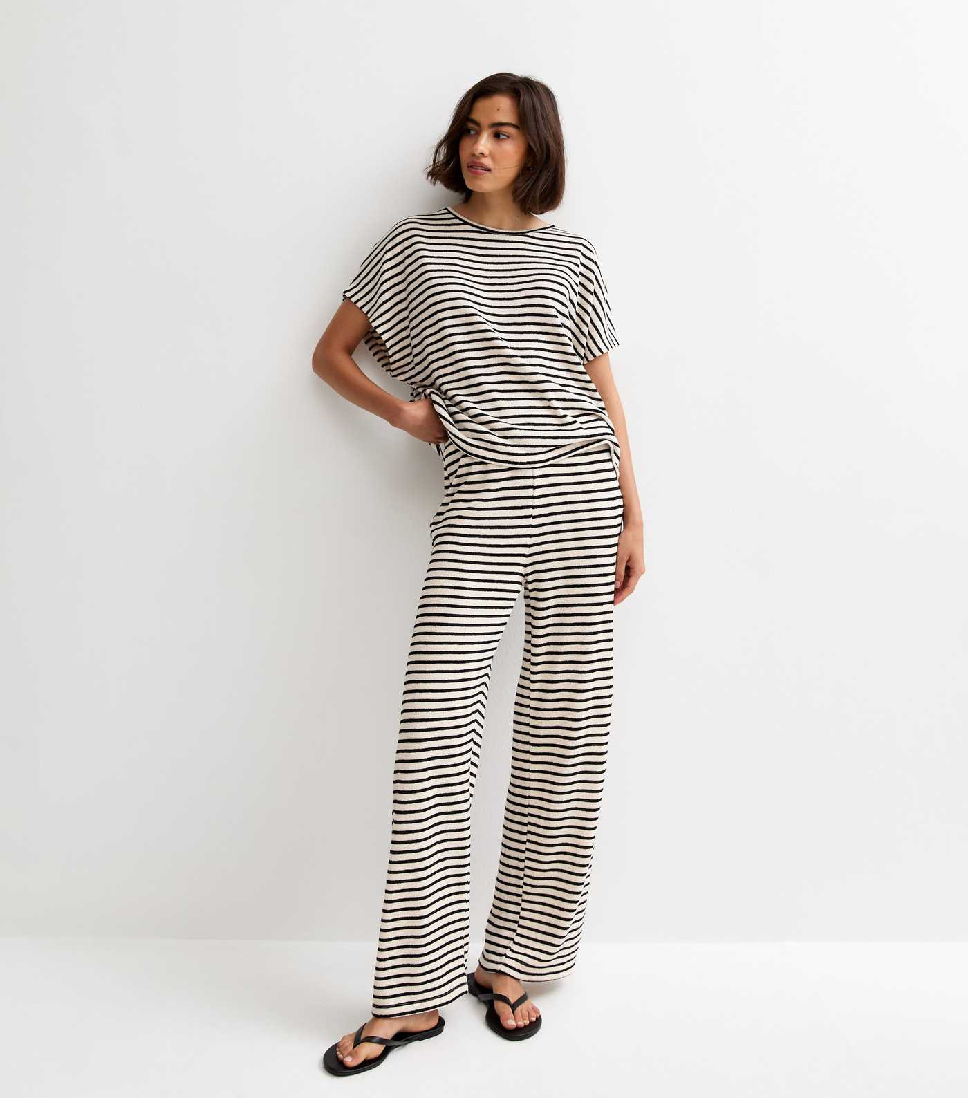 Cream Textured Soft Touch Stripe Top | New Look | New Look (UK)