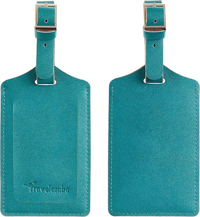Travelambo Luggage Tag Faux Leather for Suitcase Women Kids Funny Cute | Amazon (US)