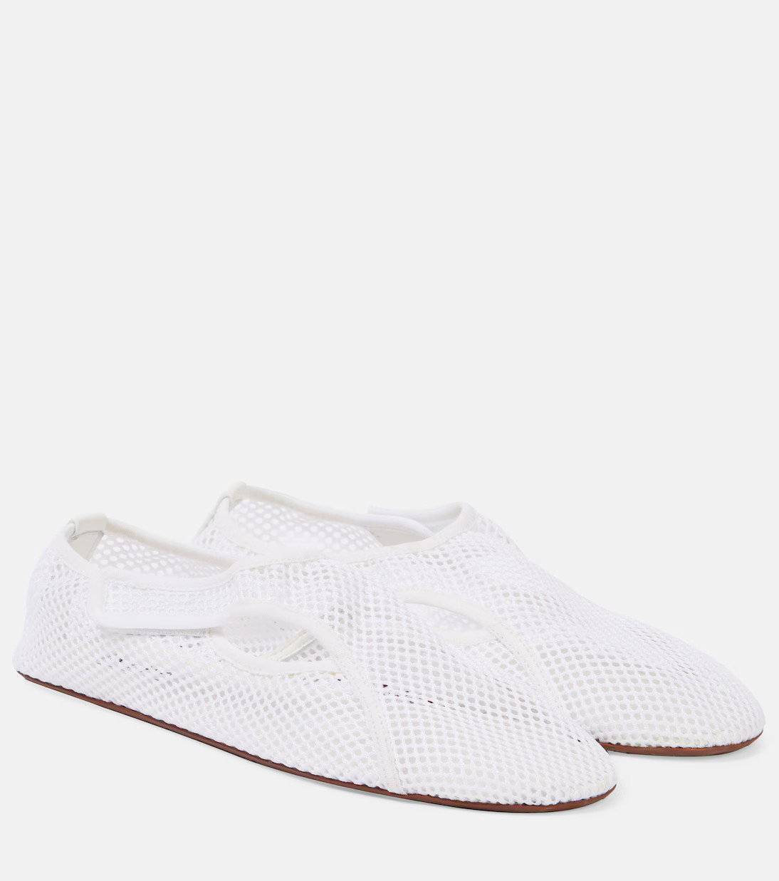 Flex leather-trimmed mesh ballet flats | Mytheresa (US/CA)