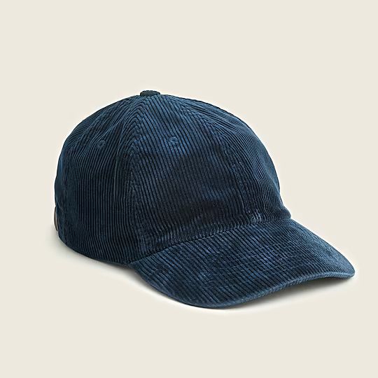 Garment-dyed corduroy baseball cap | J.Crew US
