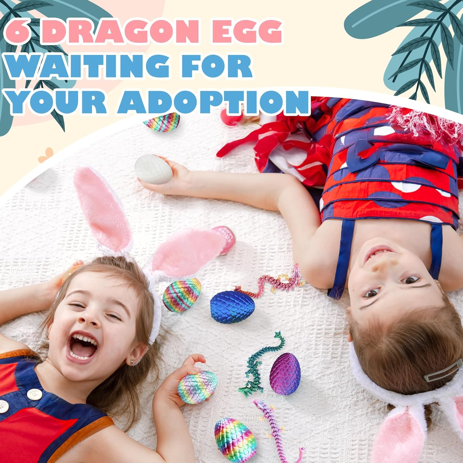 6PCS 3D Printed Dragon Eggs with Dragon Inside, Easter Basket Stuffers Mini Mystery Crystal Egg F... | Amazon (US)