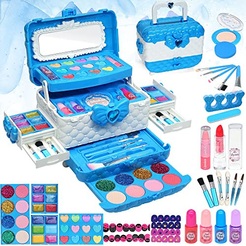 Kids Makeup Kit Girls Toys - Toys for Girls, Washable Make Up for Girls Princess, Non ToxicToddlers Pretend Cosmetic Kits,Age3-12 Year Old Birthday Gift | Amazon (US)