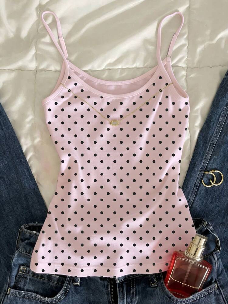 IslaSuriya Summer Casual Polka Dot Print Camisole | SHEIN