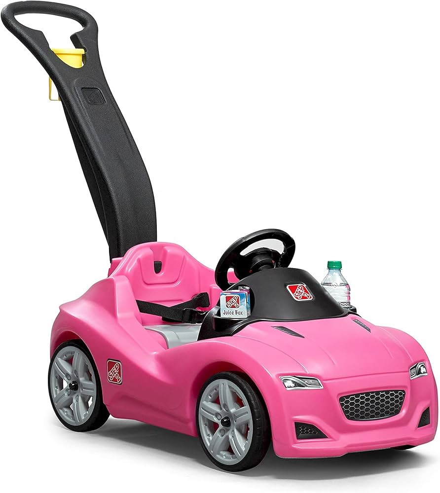 Step2 Whisper Ride Toddler Push Car, Pink – Ride On Toy with Included Seat Belt, Easy Storage a... | Amazon (US)