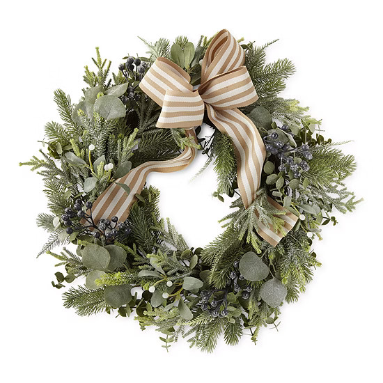 North Pole Trading Co. Greenery & Eucalyptus Christmas Wreath | JCPenney