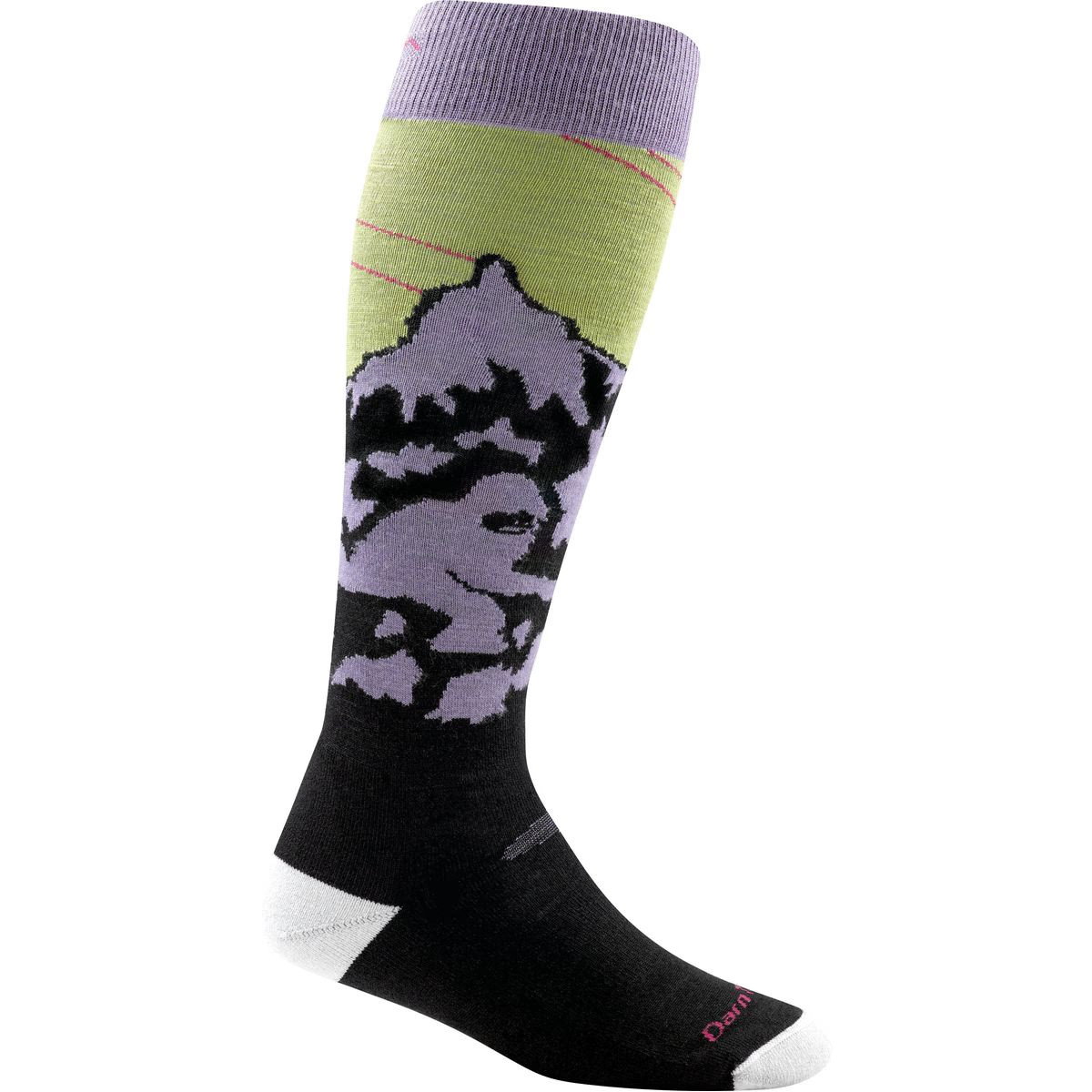 Darn Tough Yeti Cushion Ski Sock - Women's Lime, L | Backcountry.com
