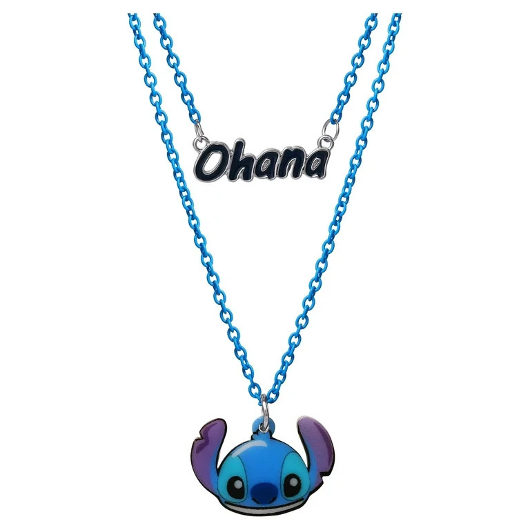 Disney- Girls/Tweens Lilo & Stitch "Ohana" Double Necklace | Walmart (US)