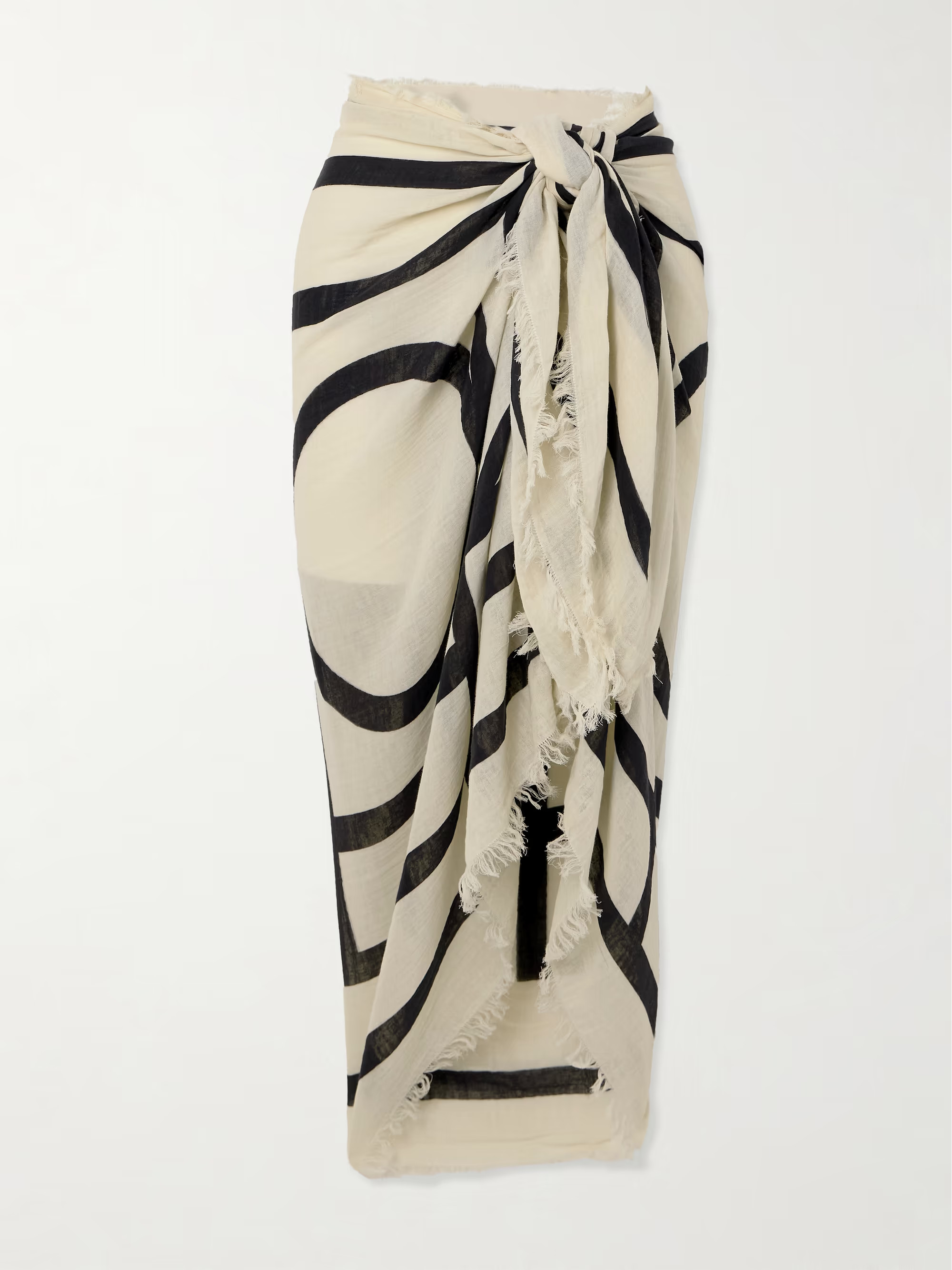 Frayed printed organic cotton-voile pareo | NET-A-PORTER (UK & EU)