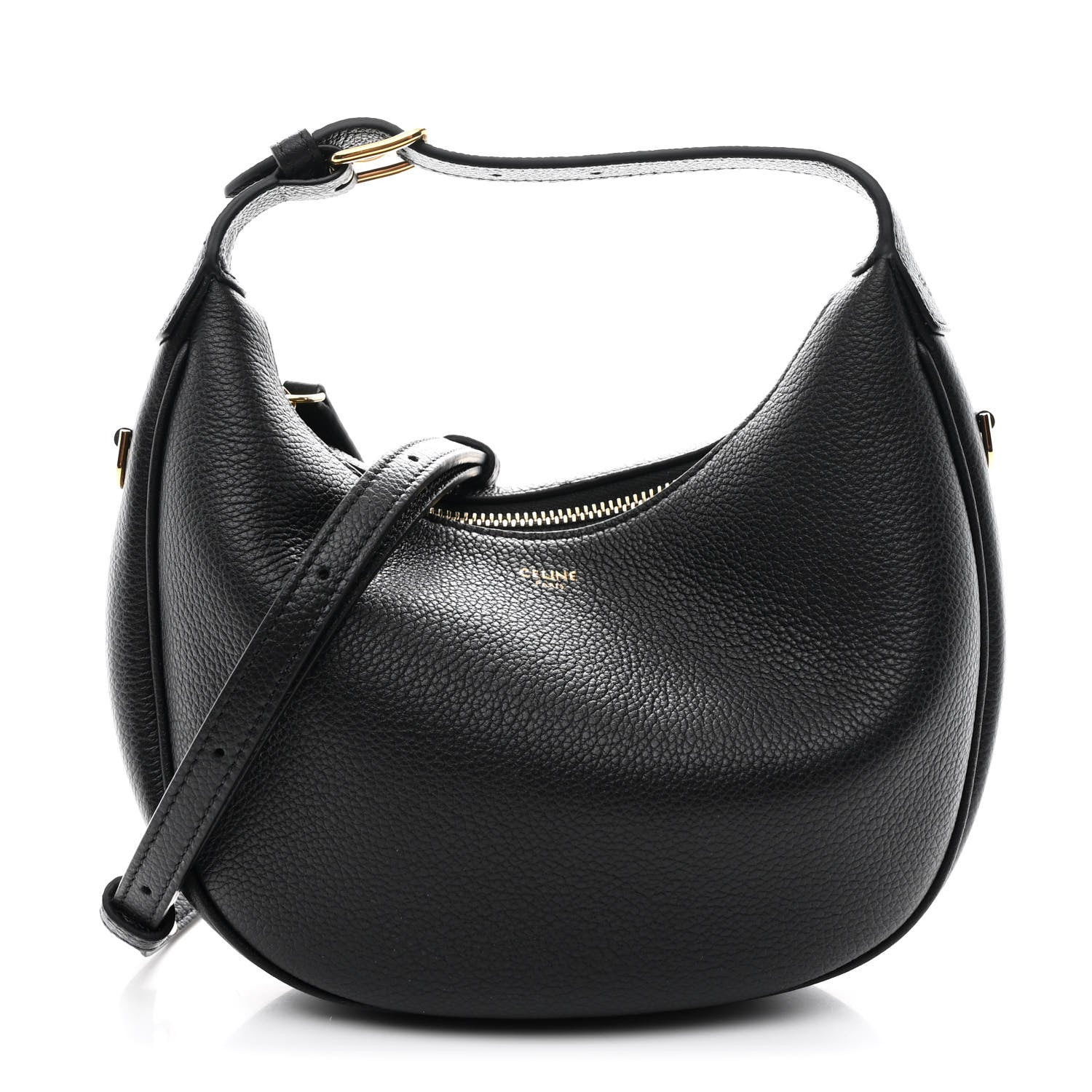 Celine Supple Grained Calfskin Teen Lulu Shoulder Bag Black | FASHIONPHILE (US)
