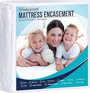 Utopia Bedding Zippered Mattress Encasement Queen - 100% Waterproof and Bed Bug Proof Mattress Pr... | Amazon (US)