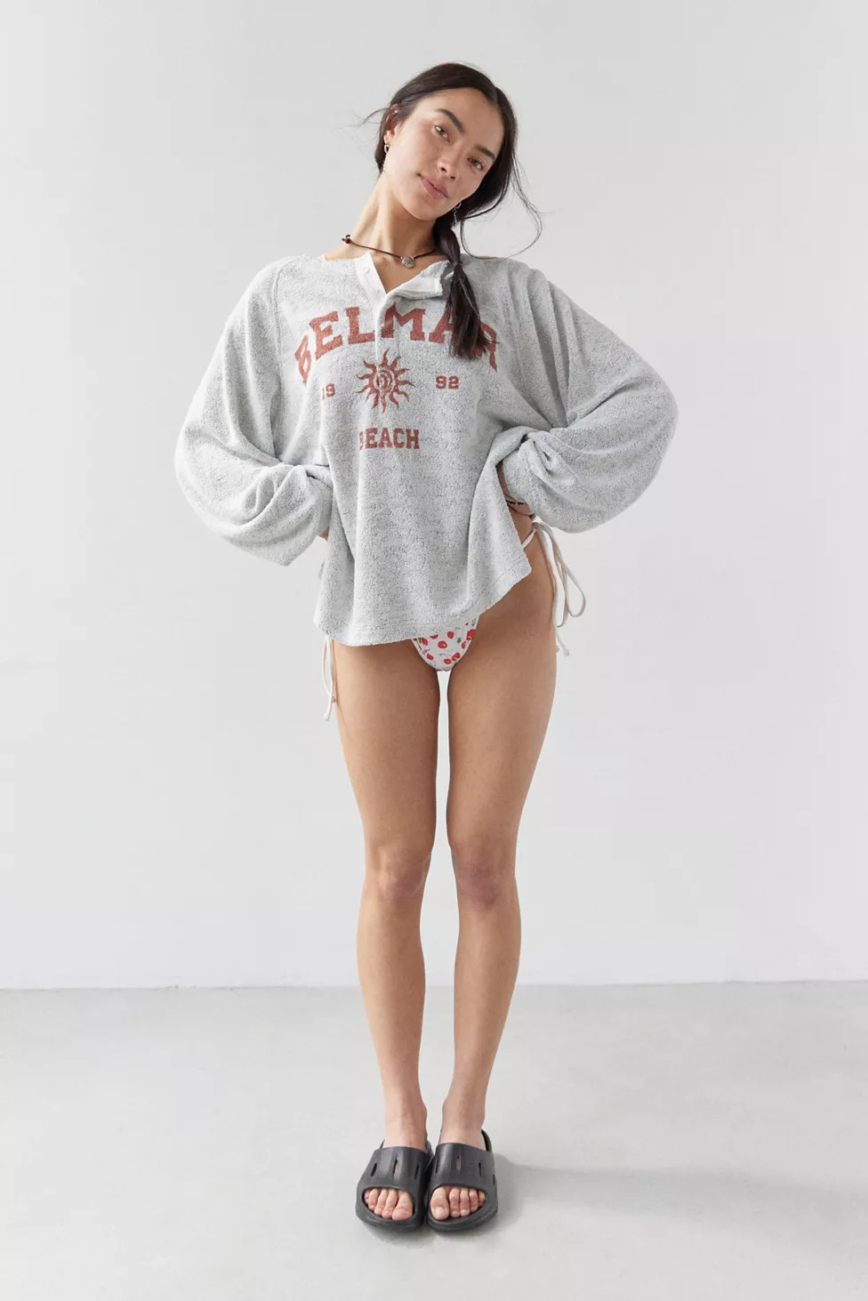 Out From Under Veronica Terrycloth Popover Sweatshirt | Urban Outfitters (US and RoW)