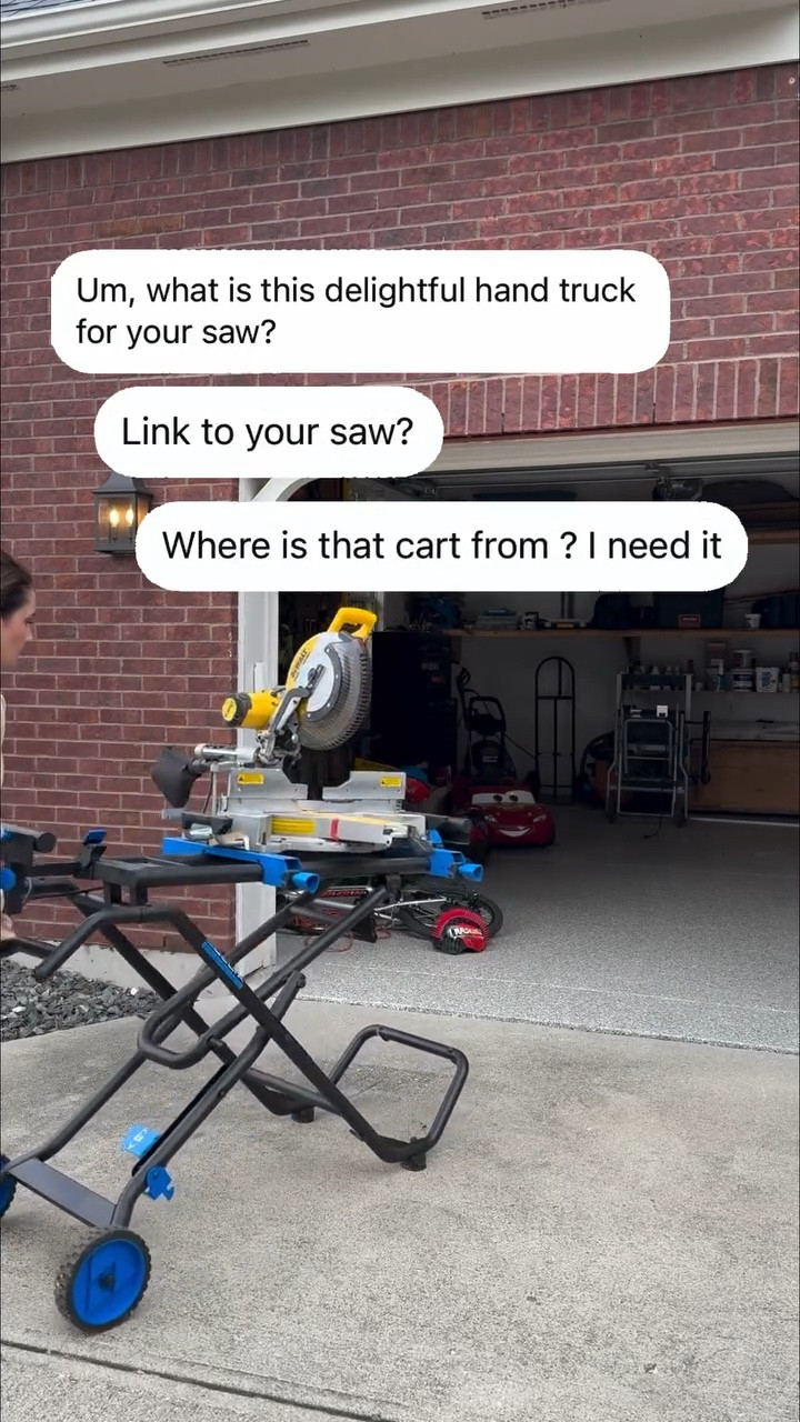 The best darn thing to happen to my DIY journey that’s what!🙌🏻 comment below and I’ll send you this link to this miter saw stand. And then send this post to your hubby so he can go get one 😉