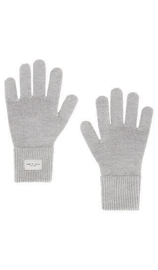 Rag & Bone Blake Metallic Gloves in Metallic Silver. | Revolve Clothing (Global)
