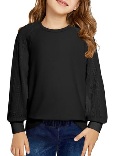 blibean Girls 2024 Fall Sweatshirt Tween Crewneck Cable Knit Tops Size 6-15 Years | Amazon (US)