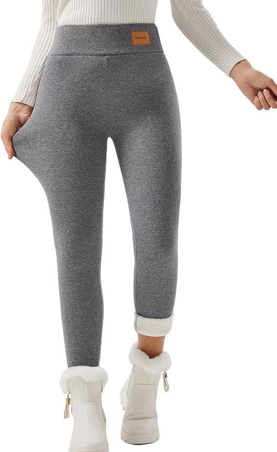 JK SUE JONES Women Winter Warm Thick Leggings Fleece Lined Stretchy Soft Thermal Sherpa Pants Hig... | Amazon (US)