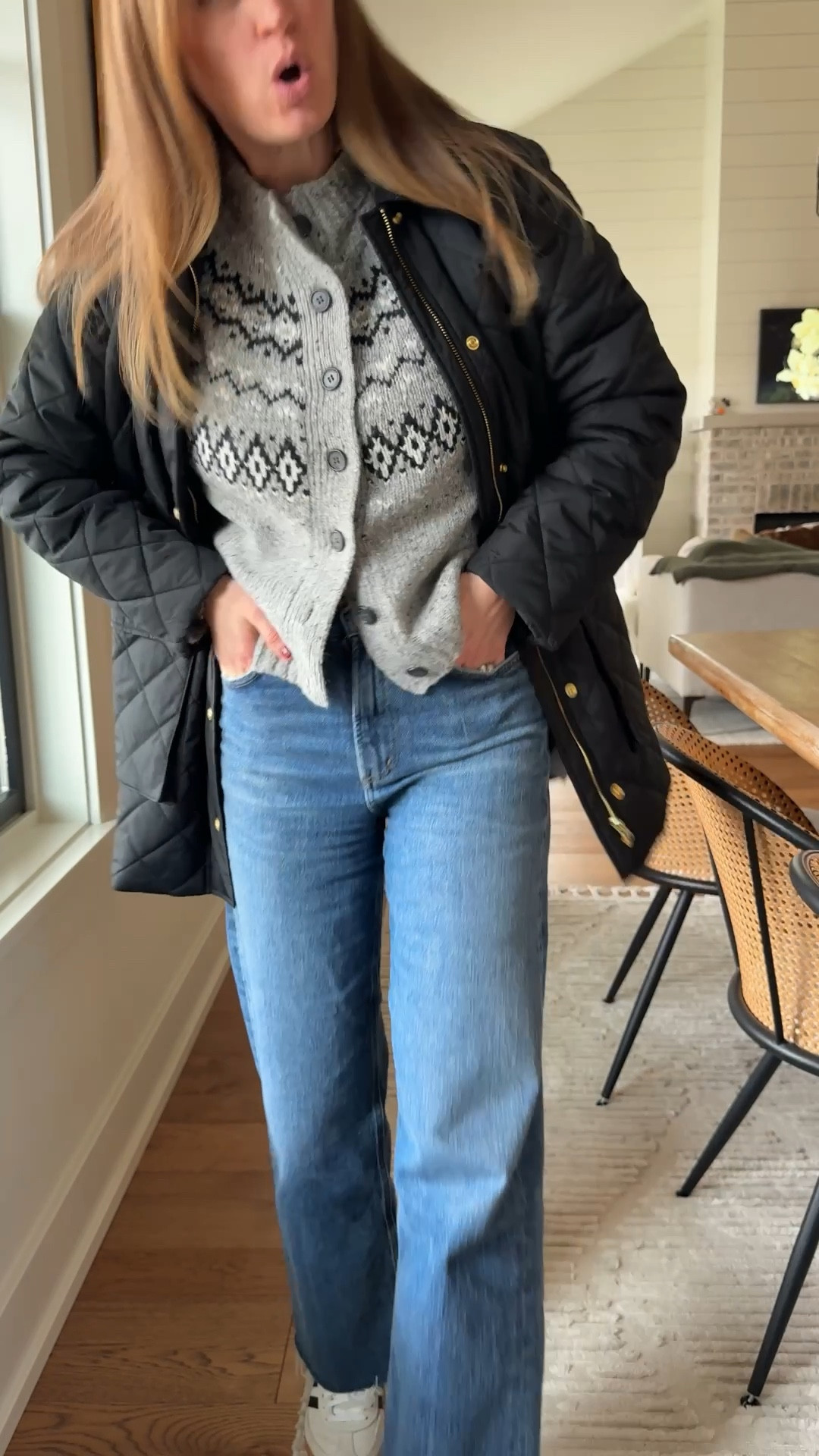 Jacket - previous season, linked similar
Sweater size XS
Jeans size 25
Shoes I’m between 6.5/7 and went with a 6

#LTKSeasonal #LTKStyleTip #LTKOver40