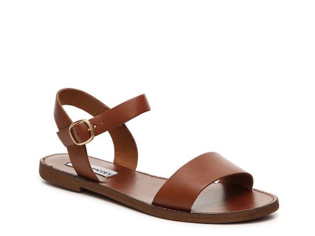 Steve Madden Donddi Flat Sandal - Women's - Cognac | DSW