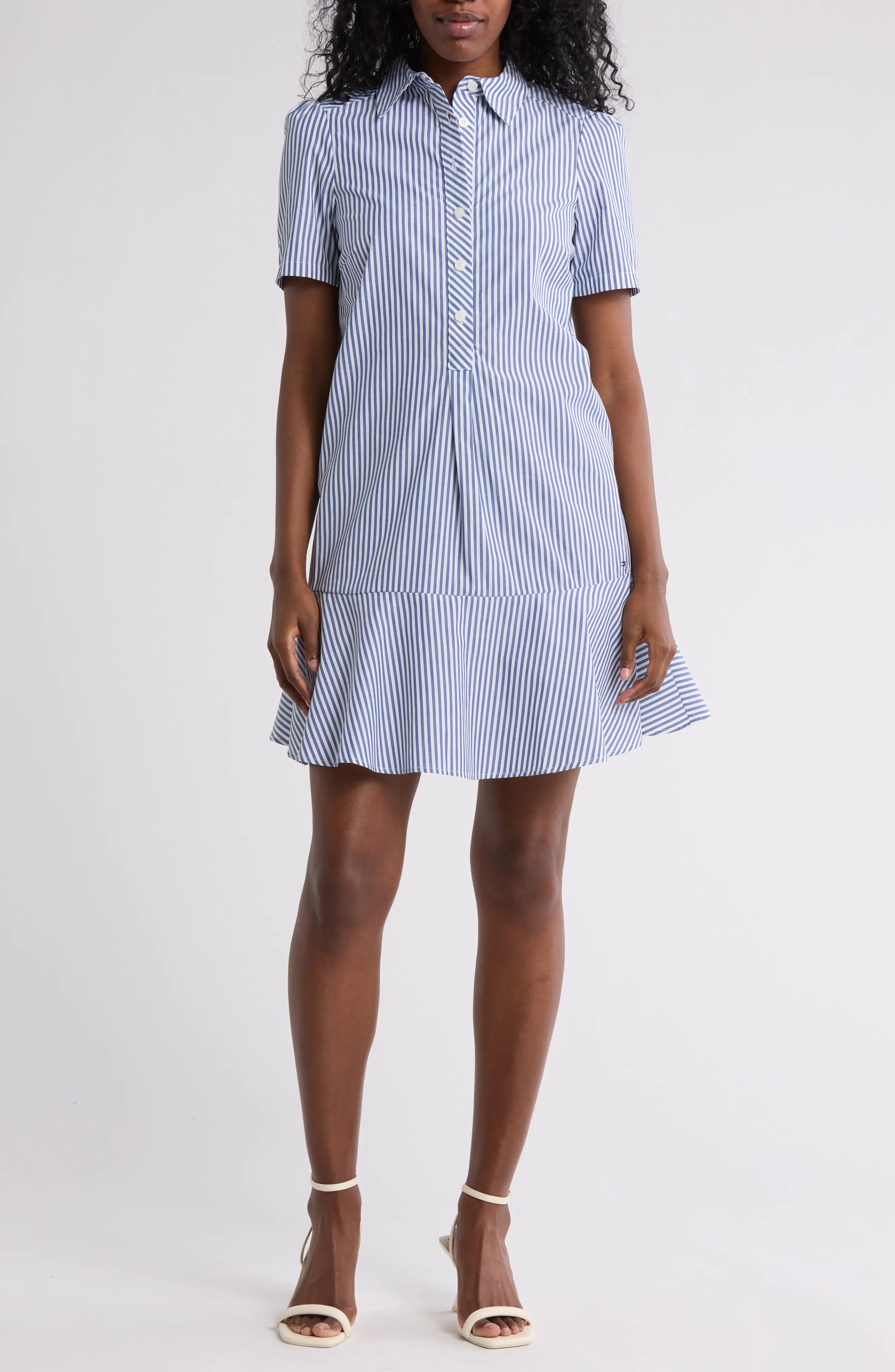 Ruffle Hem Cotton Shirtdress (Women) | Nordstromrack | Nordstrom Rack