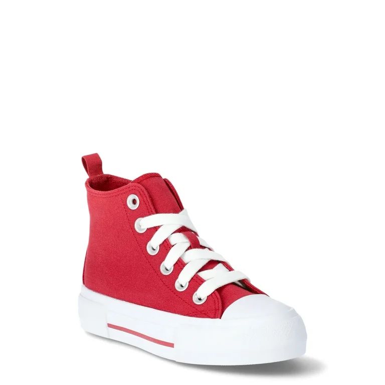 Wonder Nation Little Girl & Big Girl High Top Sneakers | Walmart (US)