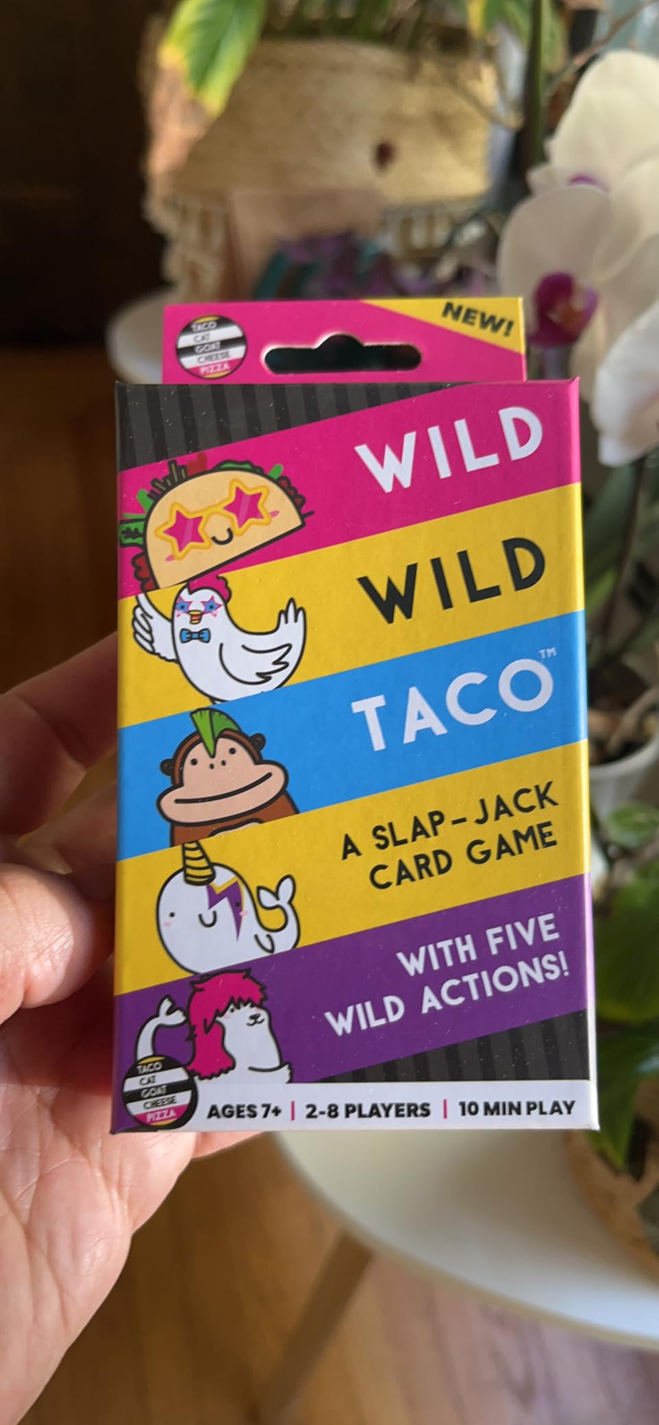 Wild, Wild Taco – by Taco Cat Goat Cheese Pizza - Hilarious, Fast-Paced Slap-Jack Card Game for Kids, Teens, and Adults. Family Friendly Party Game. Great Gift for Kids Ages 7+, 2-8 Players, 10 min | Amazon (US)