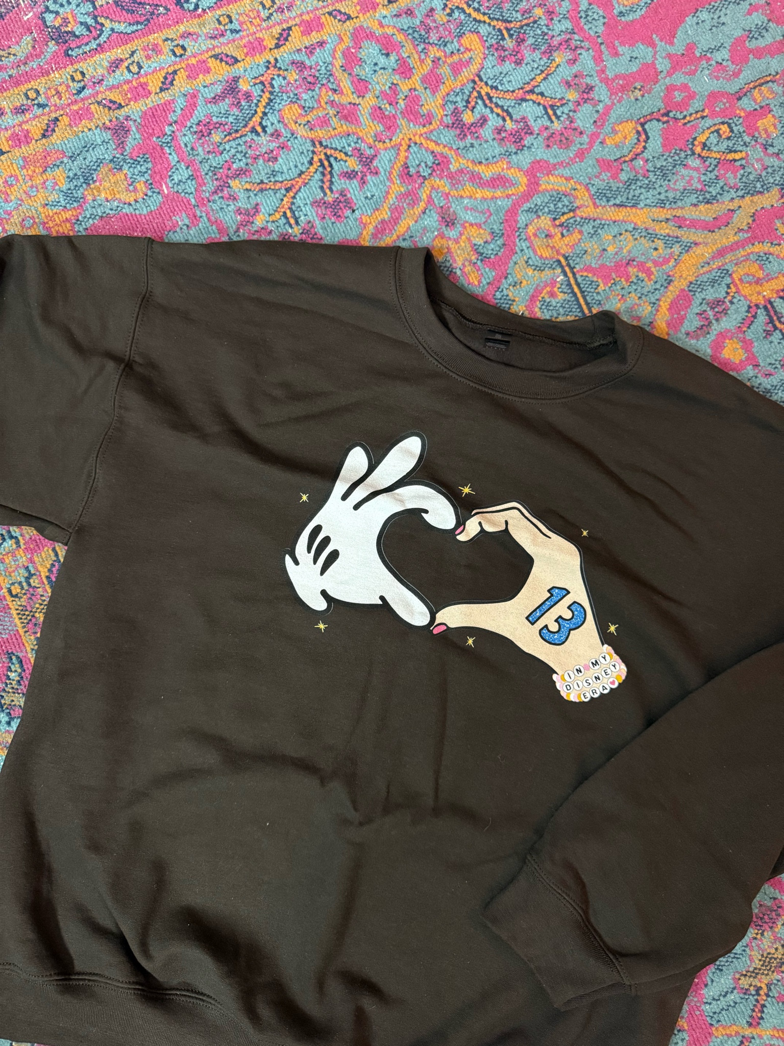 where are my disney swifties at?! 🥹⭐️ customizable crewneck with the CUTEST design!! ❤️ this is “dark chocolate"

#LTKStyleTip #LTKFindsUnder50