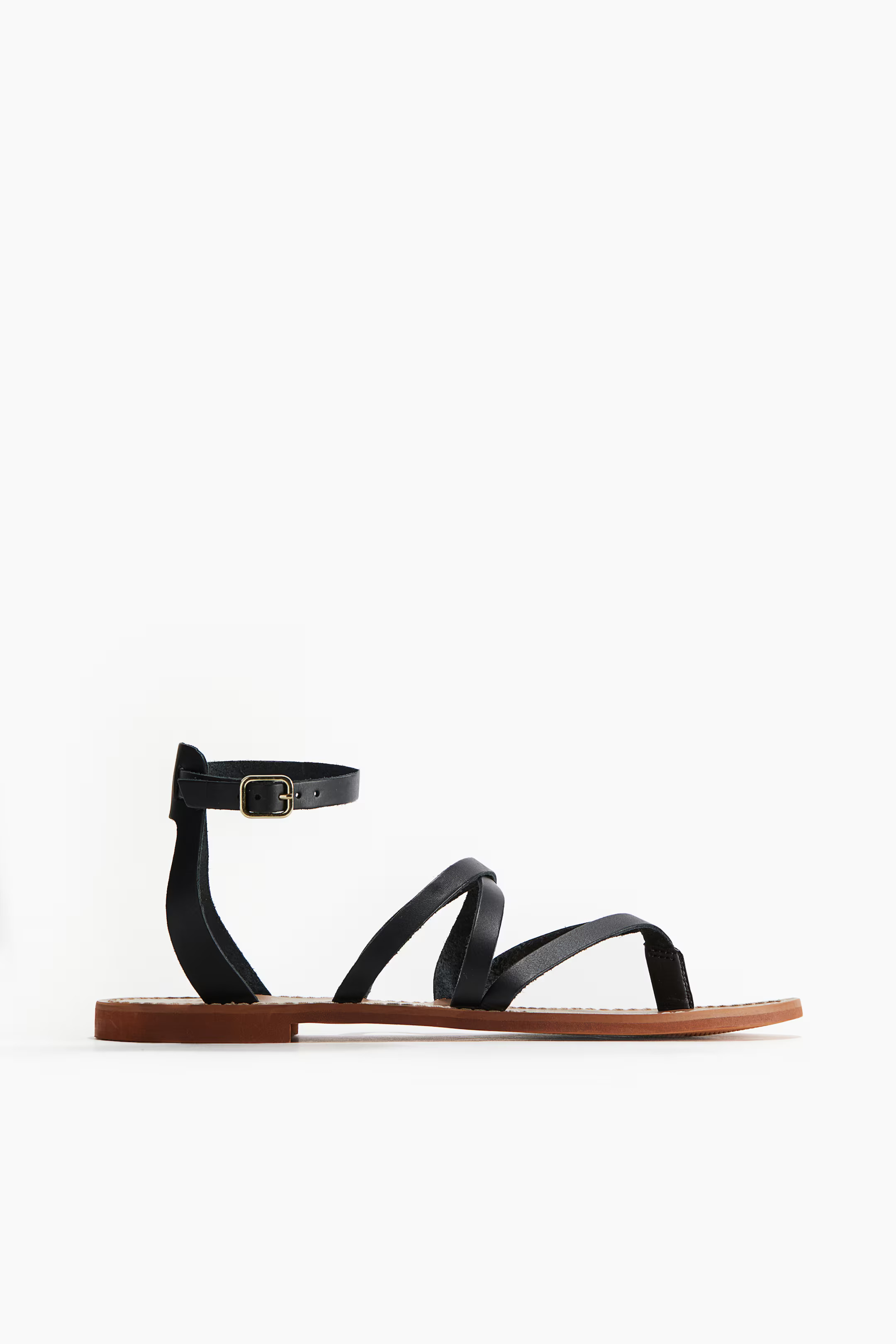 Strappy leather sandals | H&M (UK, MY, IN, SG, PH, TW, HK)