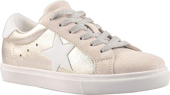 PARTY Women's Fashion Star Sneaker Lace Up Low Top Comfortable Cushioned Walking Shoes | Amazon (US)