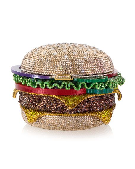 Judith Leiber Couture Hamburger Crystal Clutch Bag | Neiman Marcus