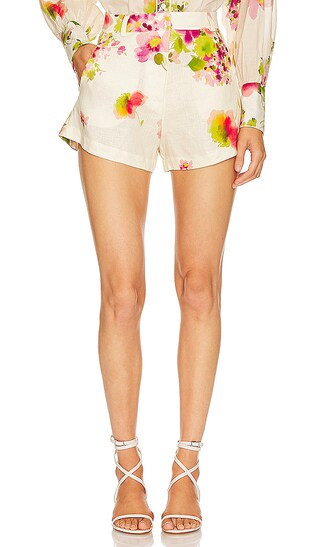 Reagan Print Shorts in White Tuscan Flowers | Revolve Clothing (Global)