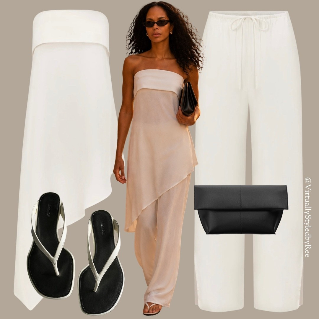 An effortless monochrome look that feels equal parts vacation and luxury. This flowing white set paired with minimalist low wedge and a black clutch is the definition of understated elegance.

#LTKStyle #NeutralStyle #ResortWear #MinimalStyle #SummerStyle #VacationOutfit #QuietLuxury #CapsuleWardrobe #LTKFinds

#LTKsummer #LTKuk #LTKeurope