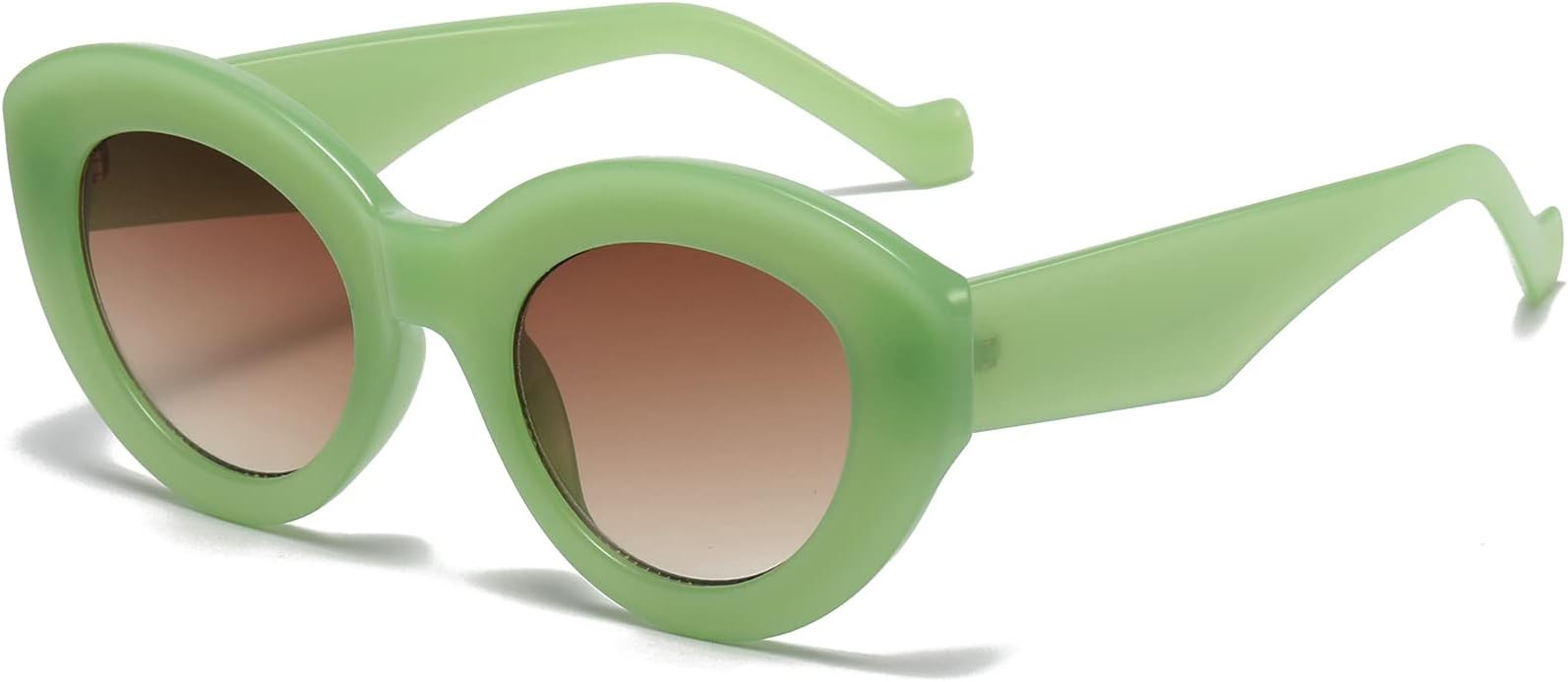 AIEYEZO Oversized Cat Eye Sunglasses for Women Cute Oval Thick Frame Cateye Sun Glasses Chic Retr... | Amazon (US)