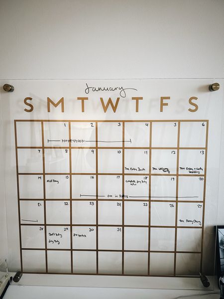 Favorite calendars for 2024. Acrylic calendars similar to this one and the magnetic calendar we hang on our fridge each year 

#LTKhome #LTKfamily