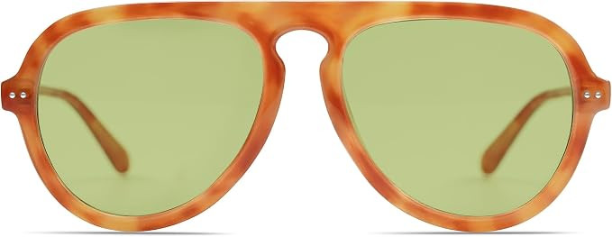 SOJOS Retro Aviator Sunglasses Womens Mens Vintage Plastic Frame Shades Lentes De Sol Para Mujer ... | Amazon (US)