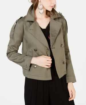 American Rag Juniors' Raw-Edged Epaulette Military Jacket, Created for Macy's | Macys (US)